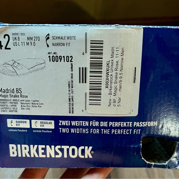 Birkenstock Madrid BS BirkoFlor Sandal Magic Snake Rose Women 11/EU 42/Men 9 NWB - Picture 2 of 4